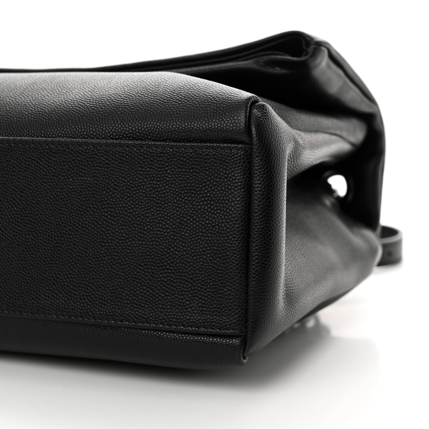 Grain De Poudre Medium West Hollywood Monogram Fold-Over Black