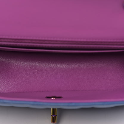 Chanel Lambskin Quilted Mini Rectangular Flap Blue Purple 5 of 12