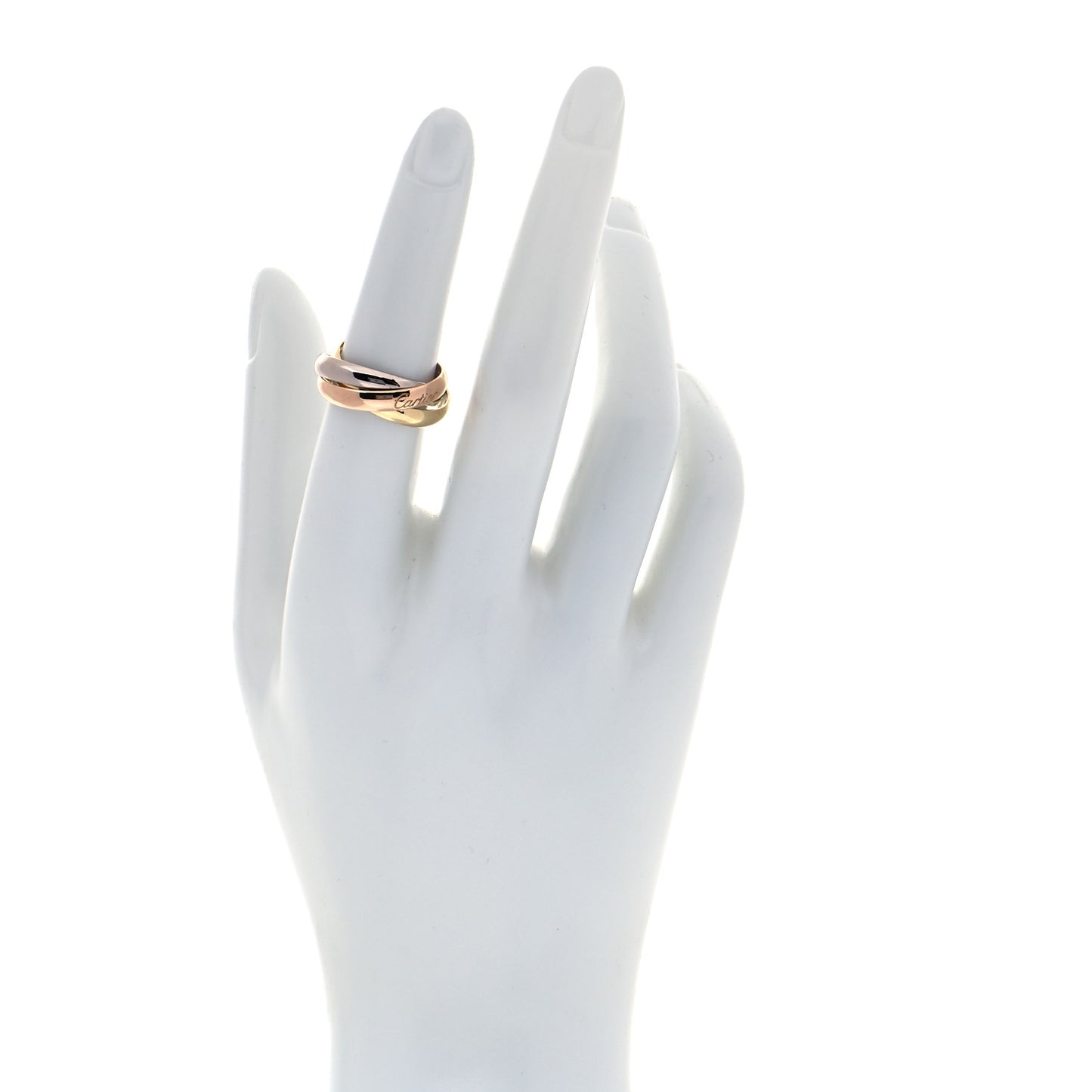 18K Pink Yellow White Gold Classic Trinity Ring 50 5.25
