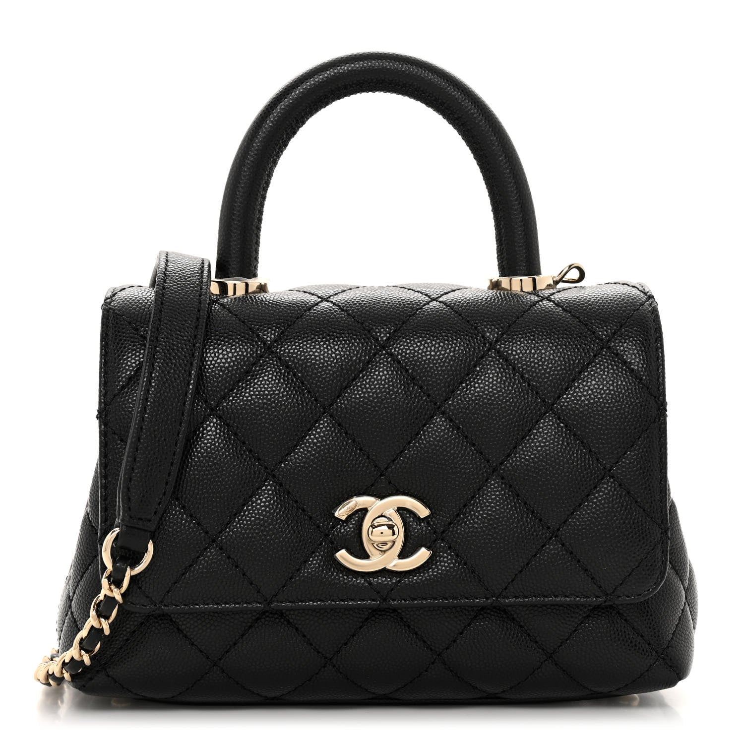 Chanel Caviar Quilted Extra Mini Coco Handle Flap Black 1 of 11