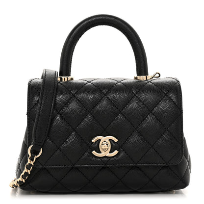 Chanel Caviar Quilted Extra Mini Coco Handle Flap Black 1 of 11
