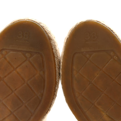Chanel Lambskin CC Espadrilles 38 Beige Black 13 of 18