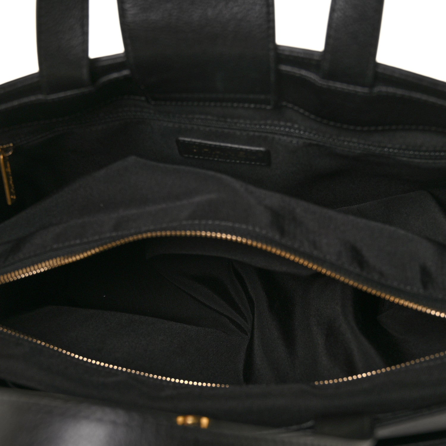 Chanel Calfskin Stitched Large Straight Lines Shopping Tote Black 5 of 8