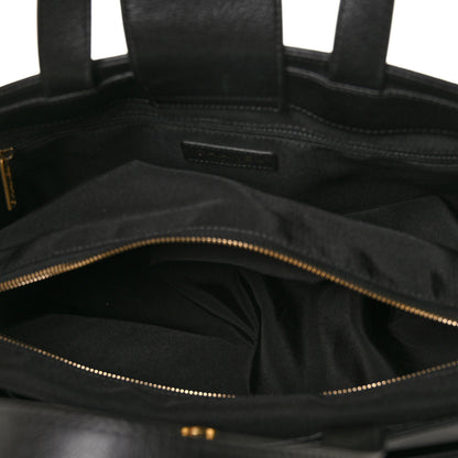 Chanel Calfskin Stitched Large Straight Lines Shopping Tote Black 5 of 8