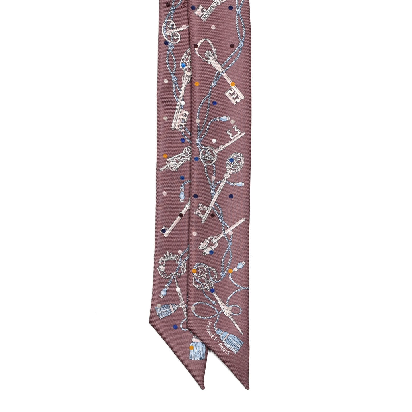 Silk Les Cles A Pois Twilly Marron Glace Gris