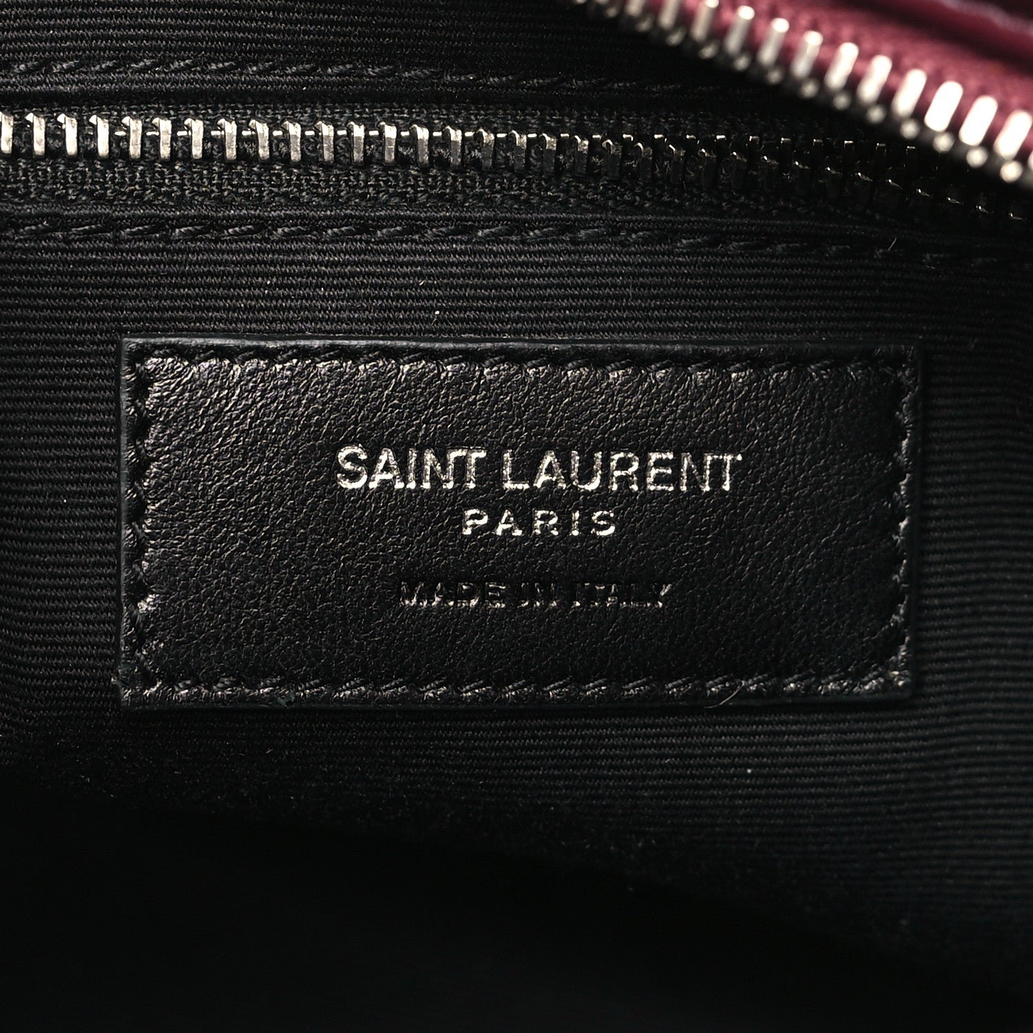 Saint Laurent Calfskin Y Quilted Monogram Small Loulou Bowling Bag Rouge Legion 6 of 10