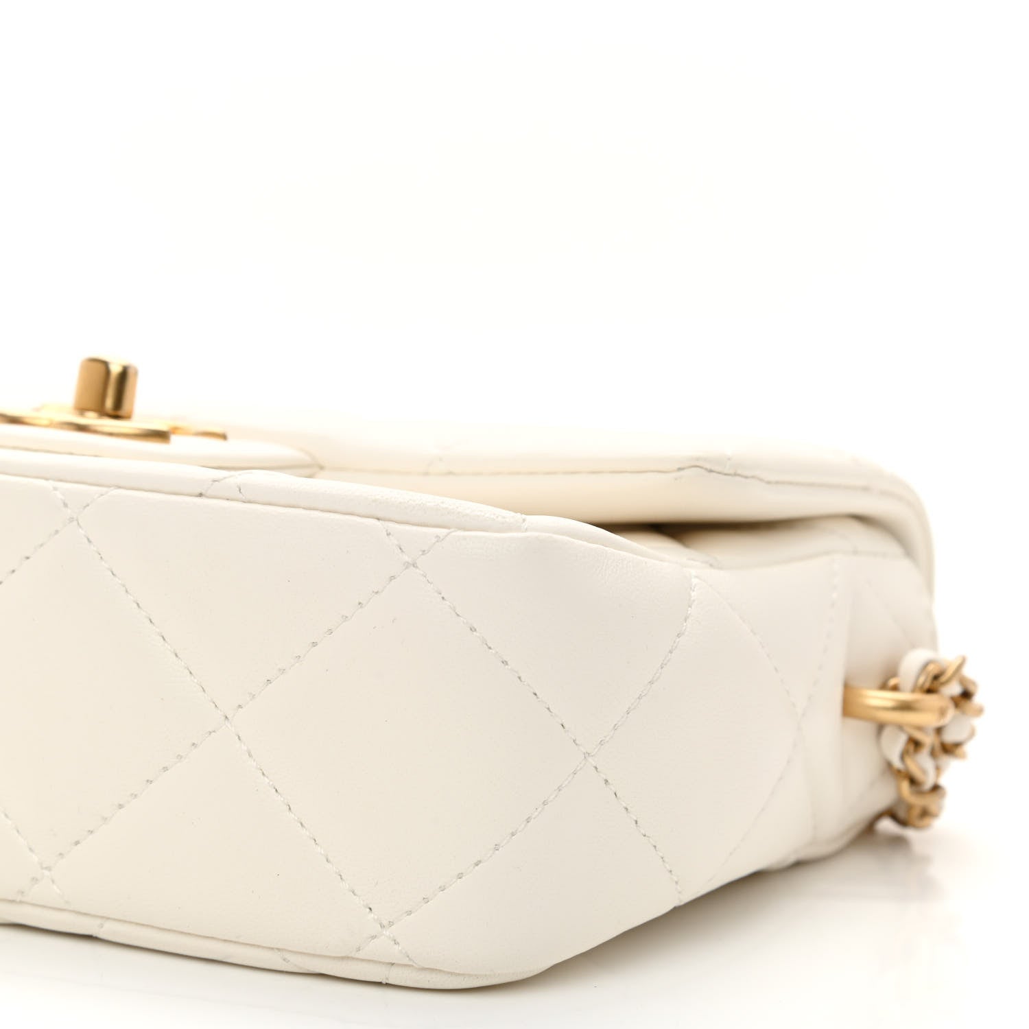 Chanel Lambskin Quilted Mini My Perfect Flap White 10 of 11