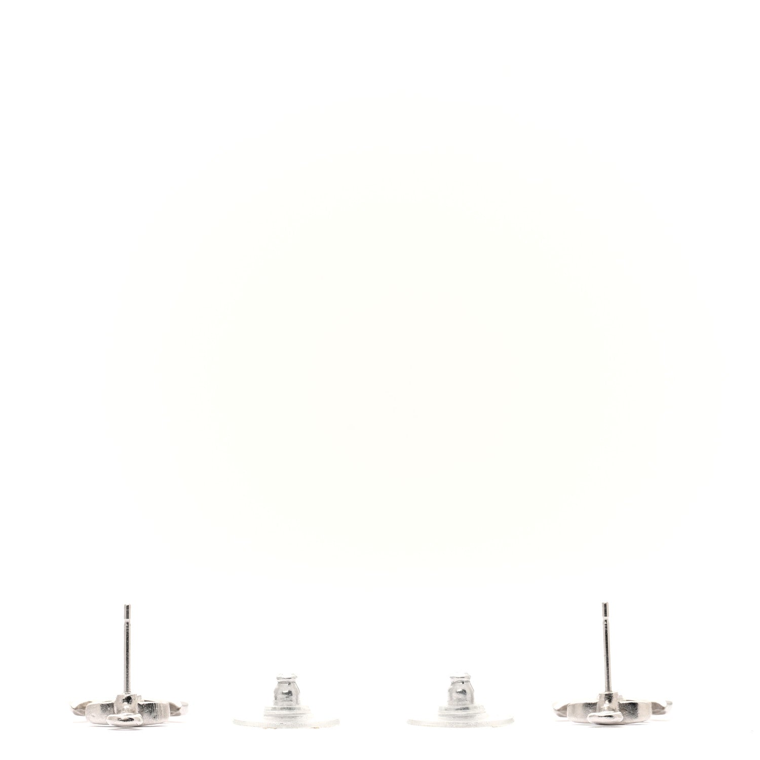 Chanel Metal Anchor CC Earrings Silver 3 of 4