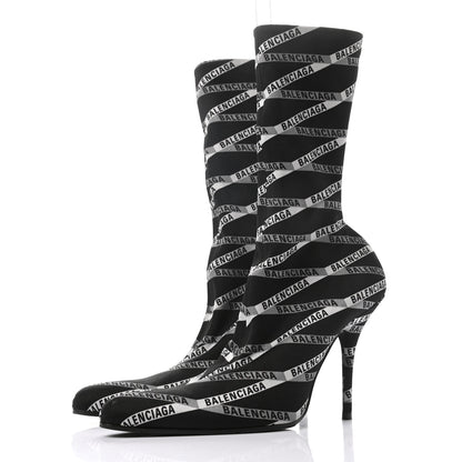Balenciaga Spandex Losange Monogram 110mm Booties 38.5 Gris Black 3 of 6