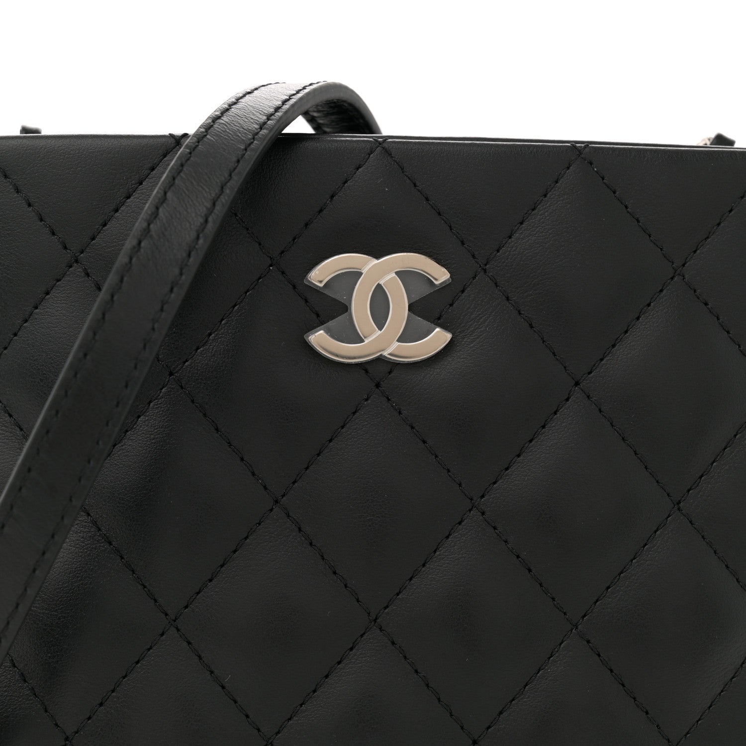 Chanel Lambskin Quilted Crossbody Bag Black 8 of 10