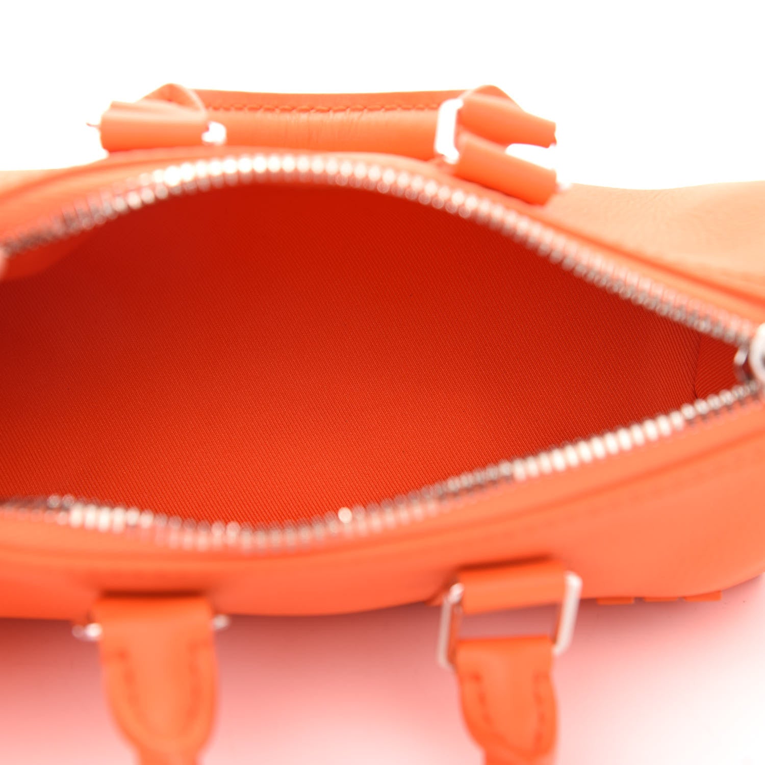 Louis Vuitton Grained Calfskin Aerogram Keepall XS Orange 5 of 8