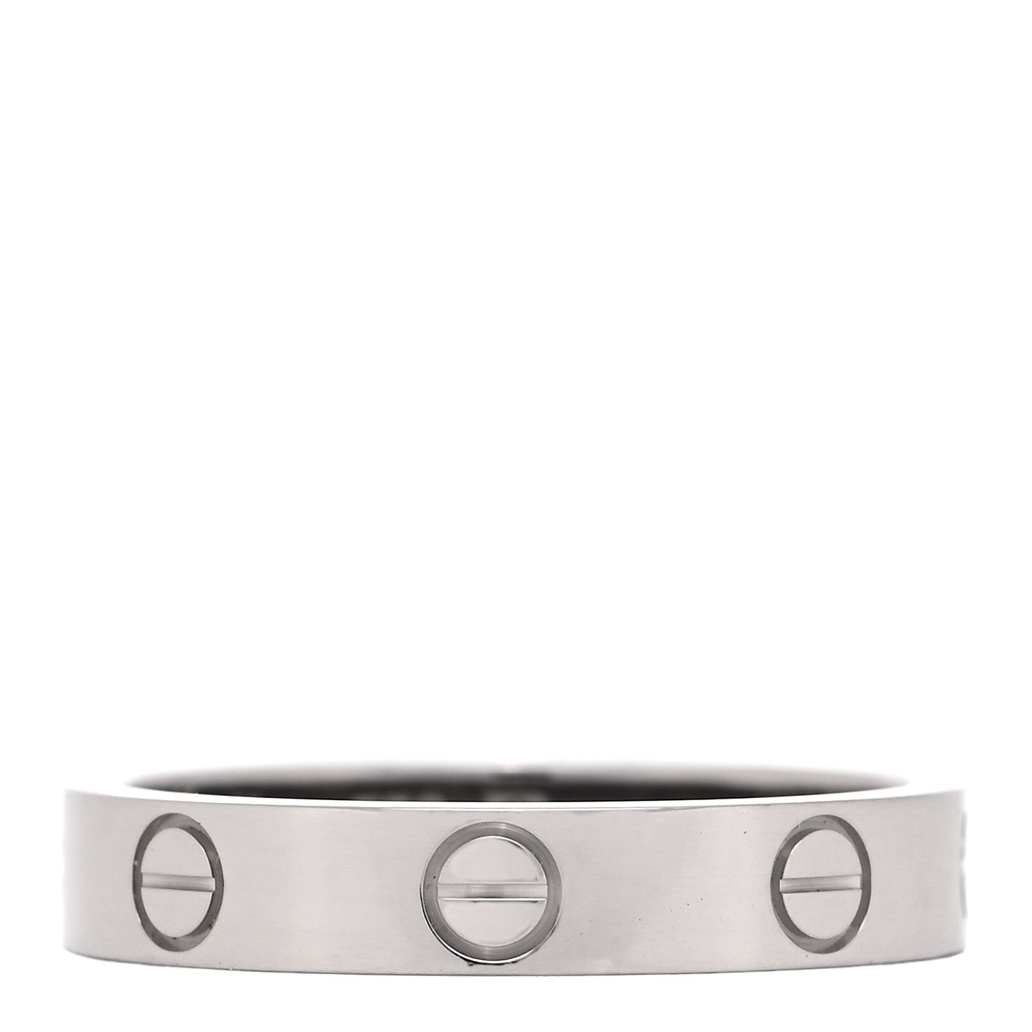 Cartier 18K White Gold 3.5mm LOVE Wedding Band Ring 52 6 1 of 8