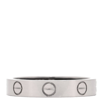 Cartier 18K White Gold 3.5mm LOVE Wedding Band Ring 52 6 1 of 8