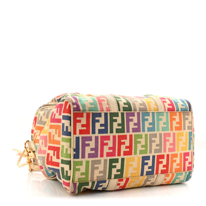 Fendi Zucca Spalmati Vitello Medium FF Multicolor Boston White 5 of 14