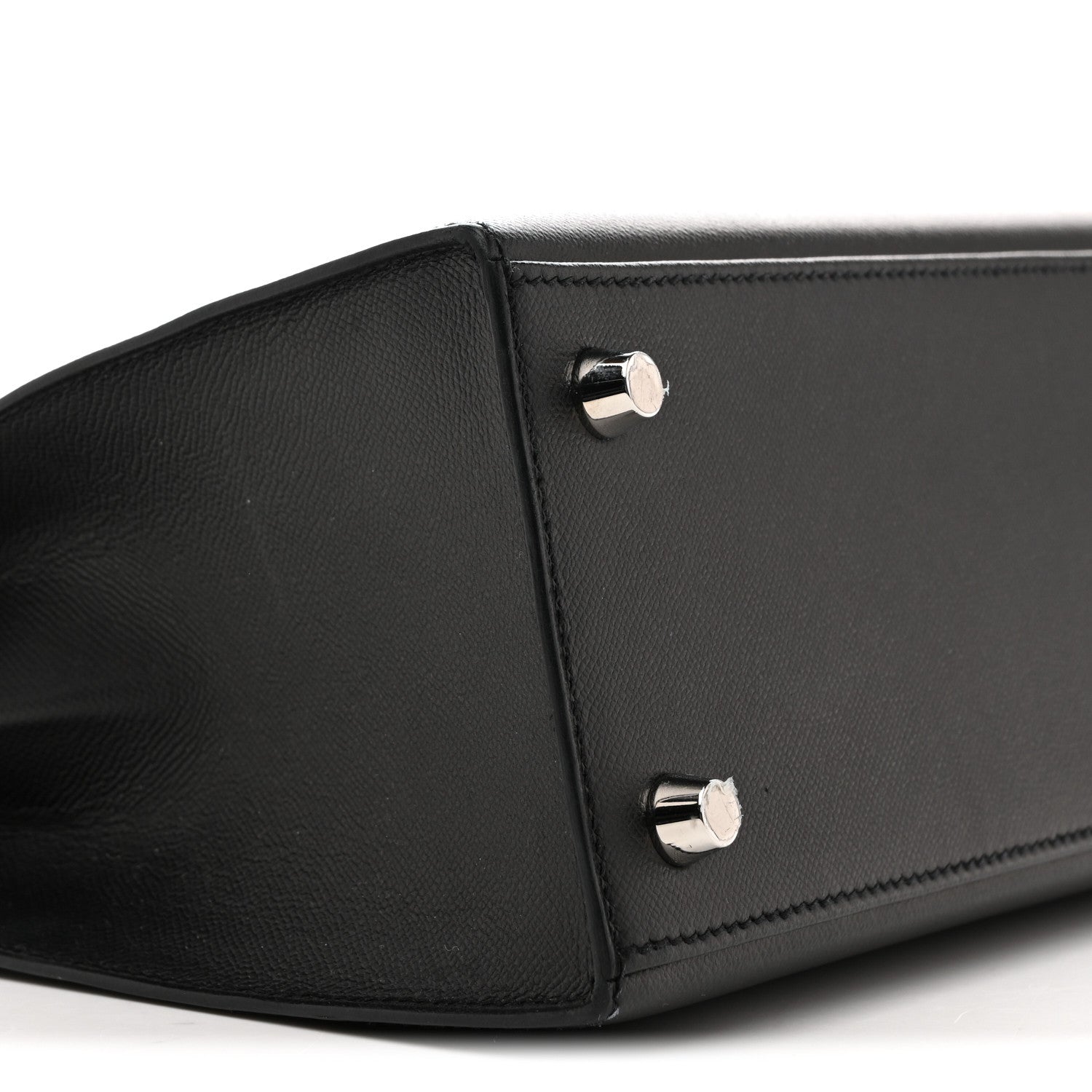 Hermes Madame Calfskin Shiny Niloticus Crocodile Kelly Sellier Touch 25 Black 9 of 14