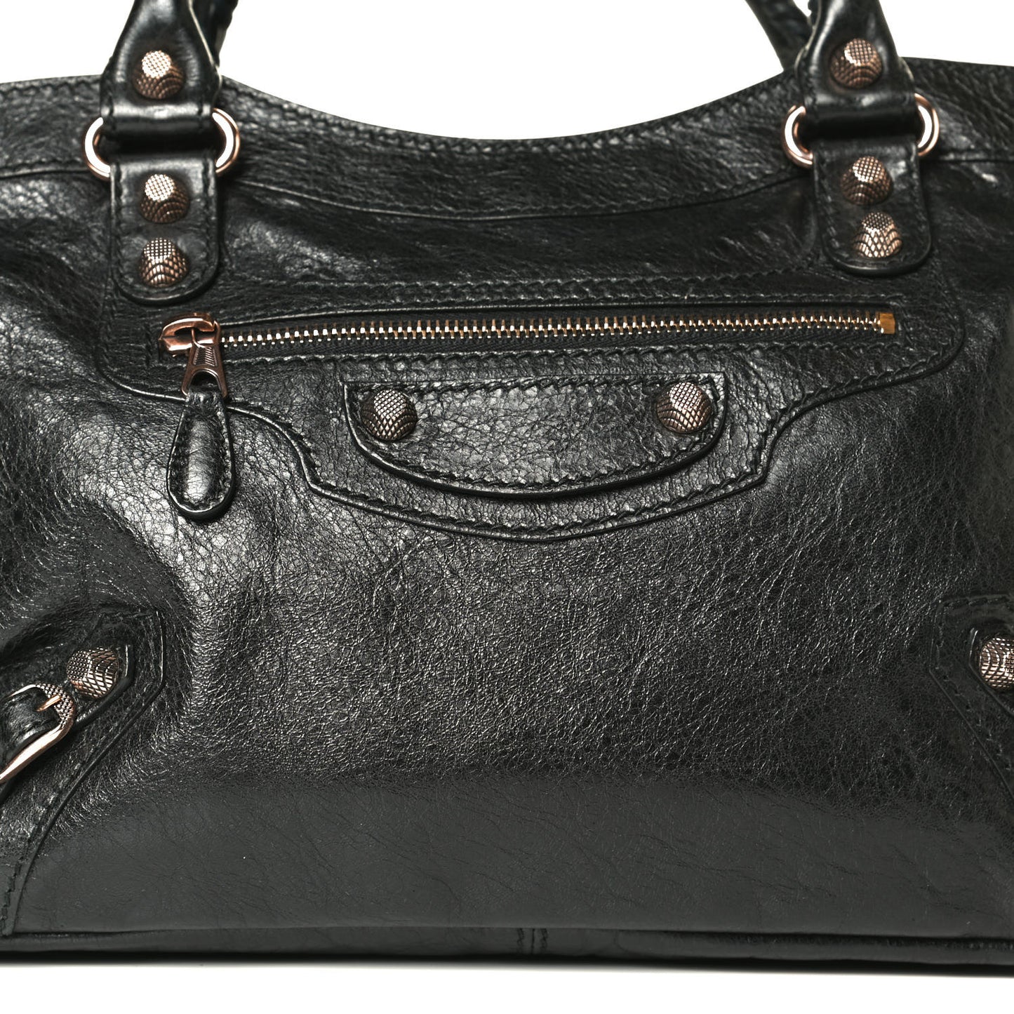 Agneau Giant 12 Rose Gold Hardware Town Black