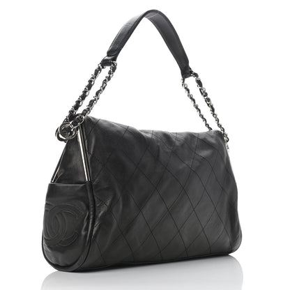 Chanel Lambskin Stitched Medium Ultimate Soft Tote Black 3 of 10