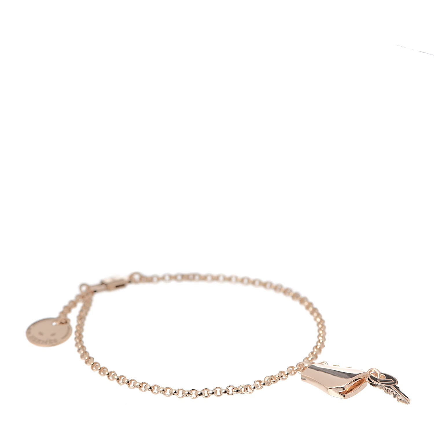 Hermes 18K Rose Gold PM Kelly Clochette Bracelet SH 1 of 6