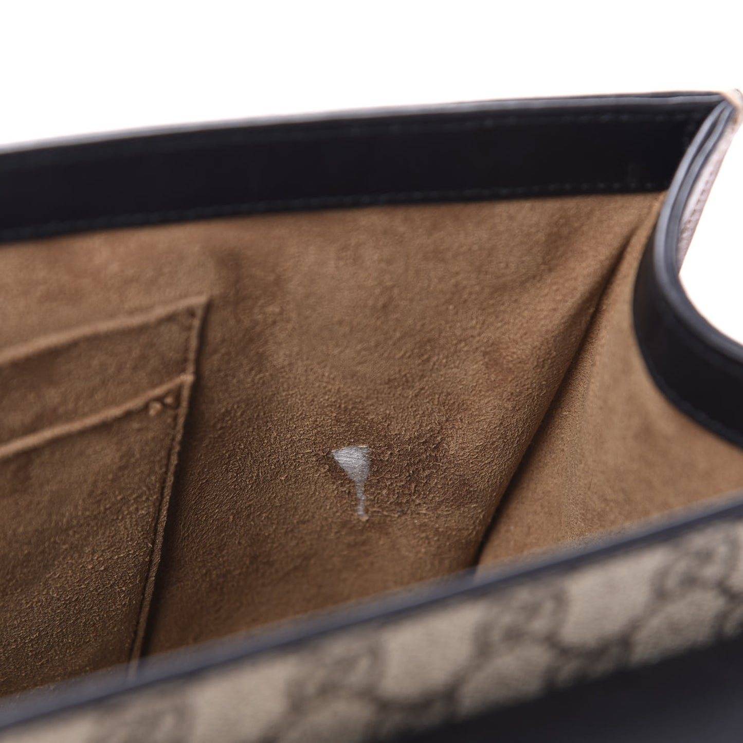 GG Supreme Monogram Calfskin Medium Padlock Shoulder Bag Beige Black Cuir