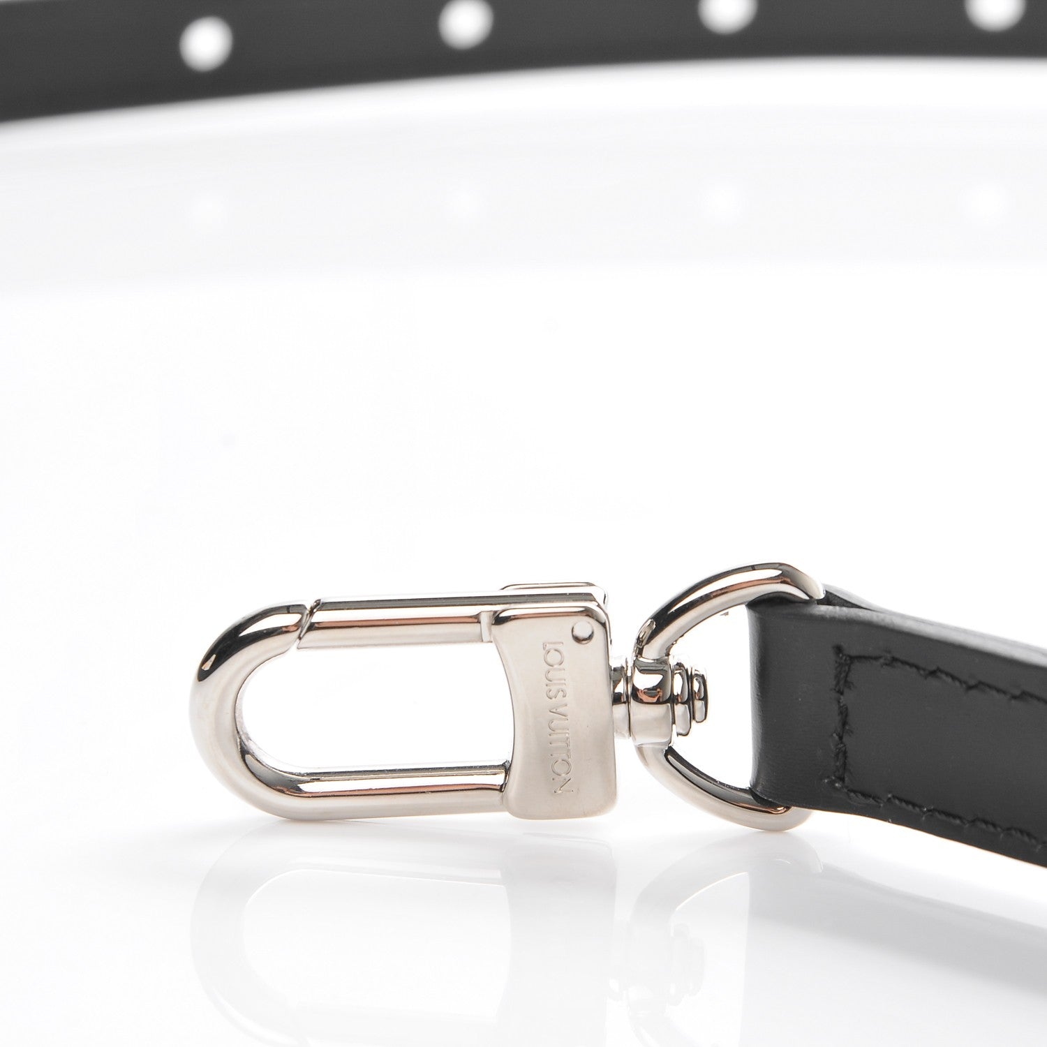 Louis Vuitton Calfskin 16mm Adjustable Shoulder Strap Black 4 of 4
