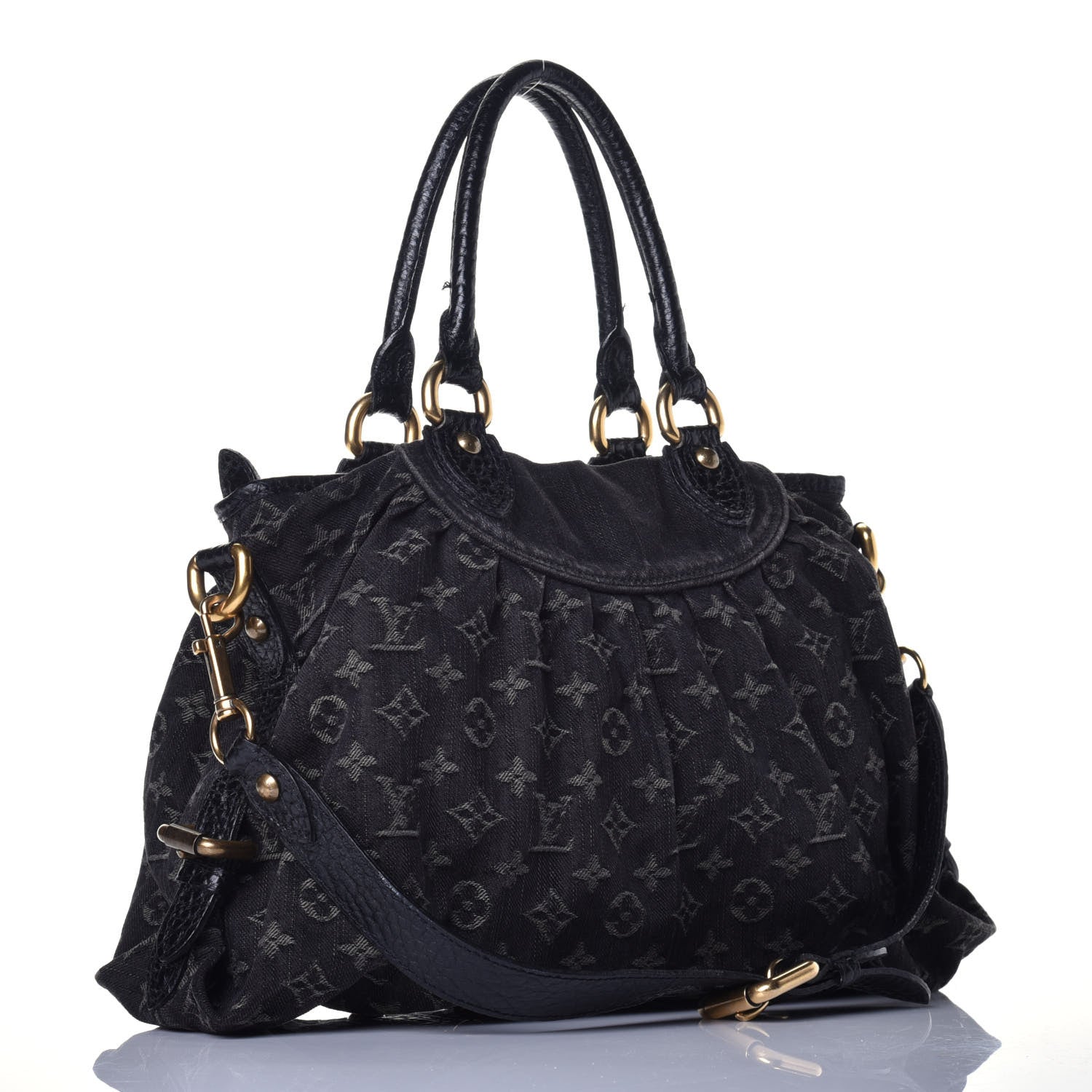Louis Vuitton Denim Neo Cabby MM Black 4 of 10