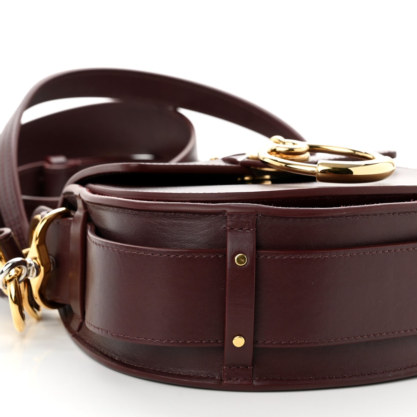 Calfskin Small Tess Bag Burnt Brown