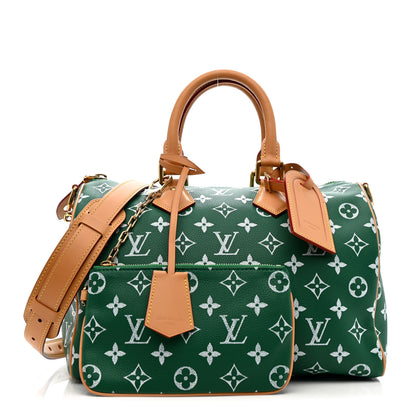 Louis Vuitton Calfskin Monogram Speedy P9 Bandouliere 30 Green 3 of 13