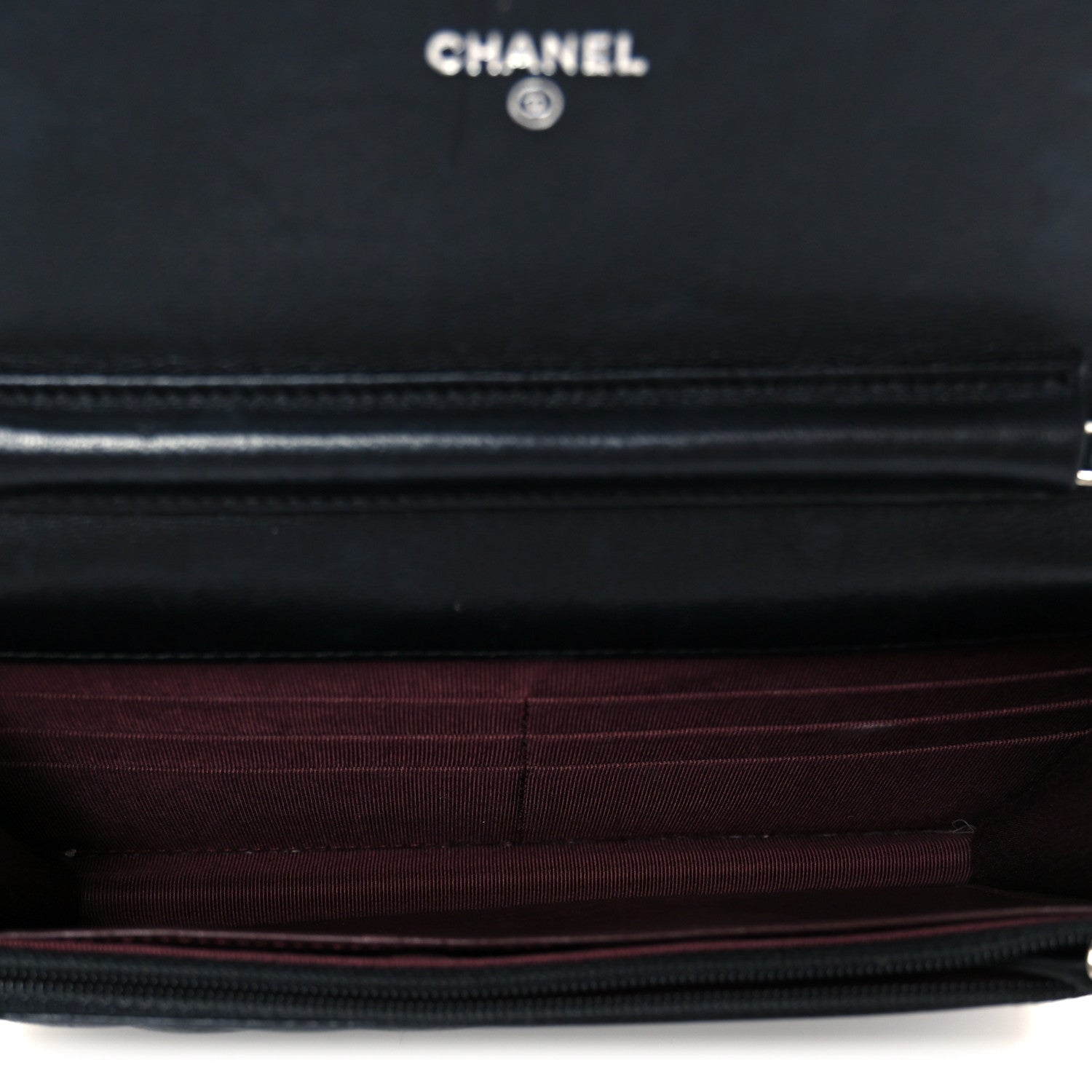 Chanel Lambskin Quilted Wallet On Chain WOC Black 8 of 24