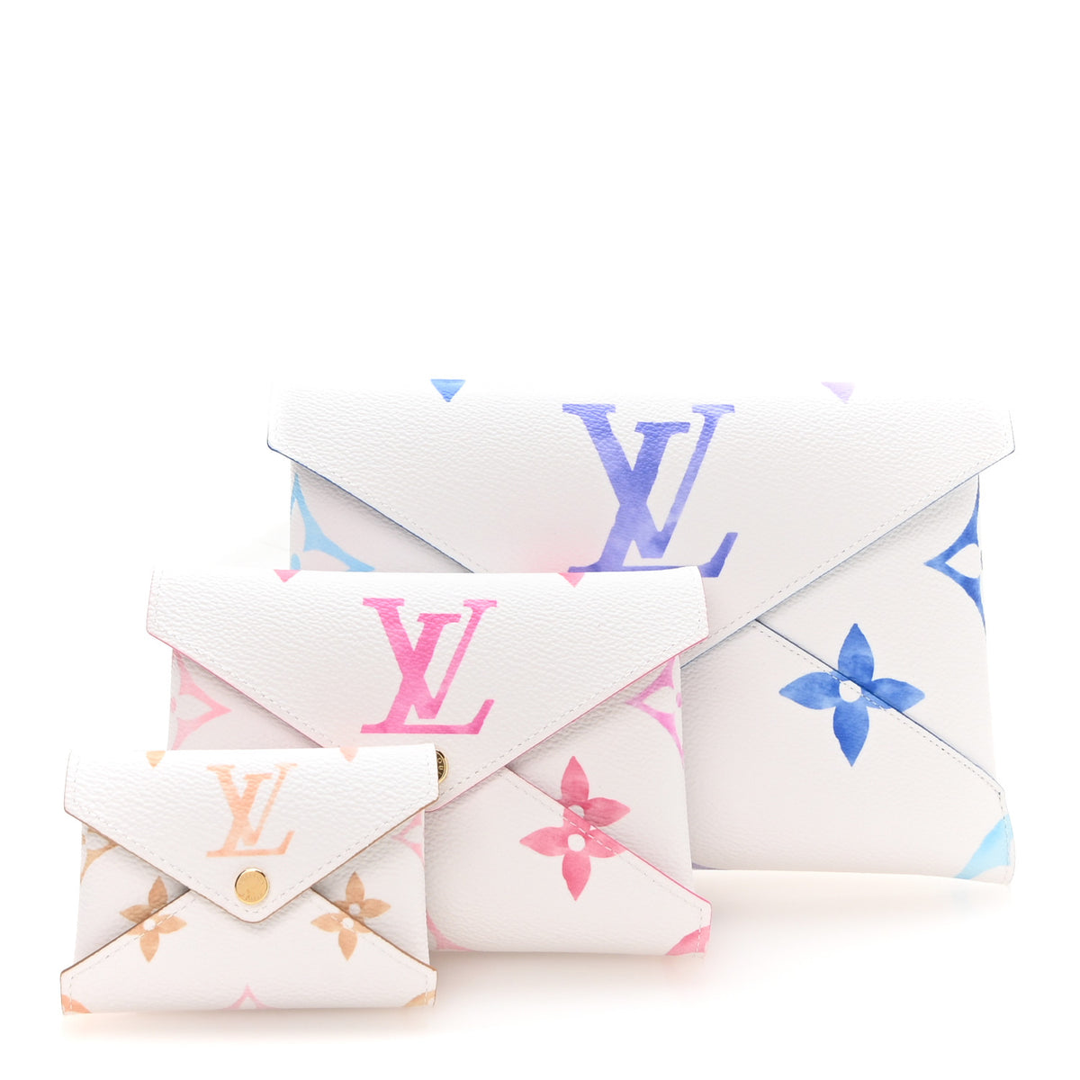 Monogram Giant By The Pool Kirigami Pochette Set Blue Rose Beige