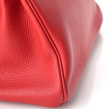 Hermes Taurillon Clemence Birkin 30 Rouge Garance 36 of 36
