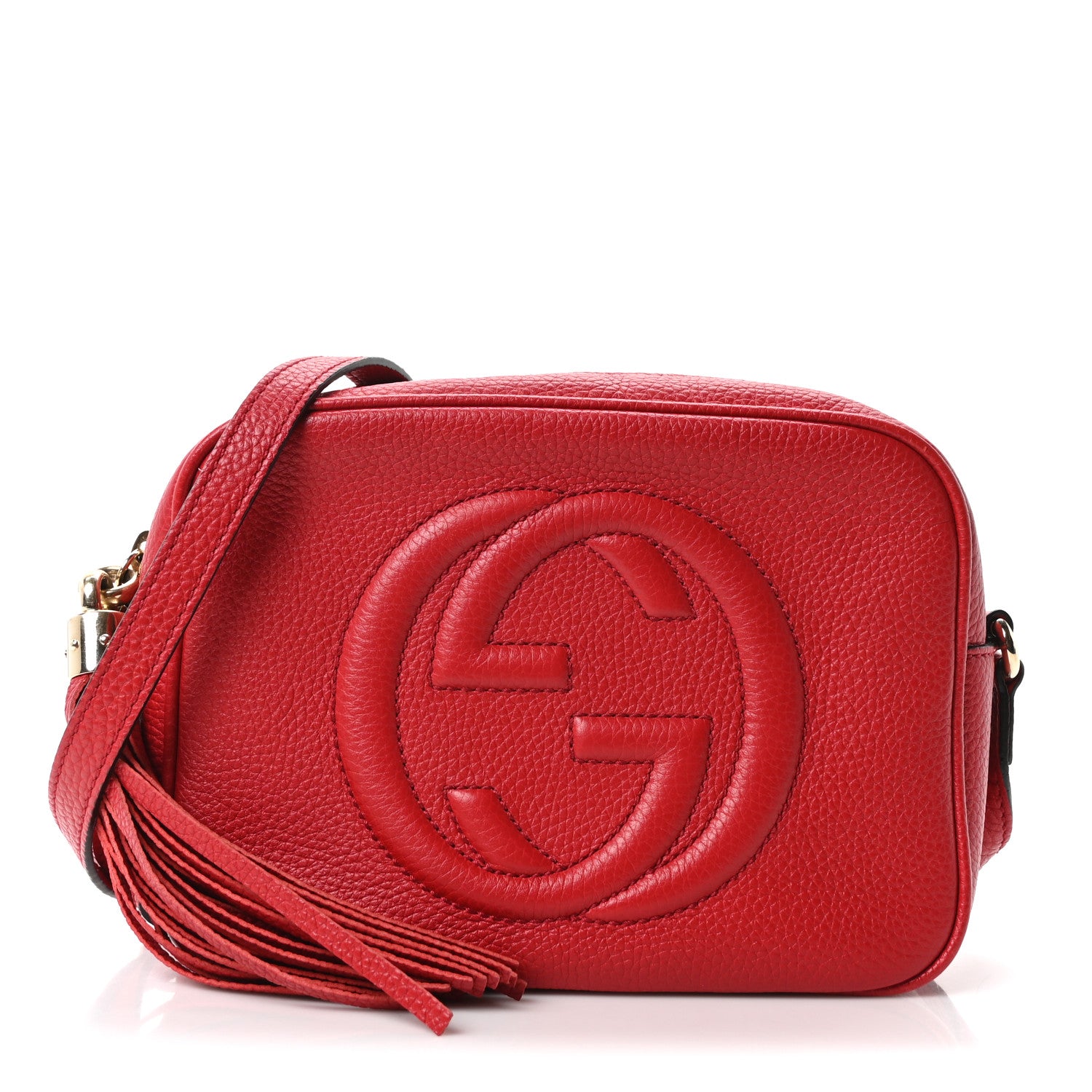 Gucci Pebbled Calfskin Small Soho Disco Bag Tabasco Red 1 of 10