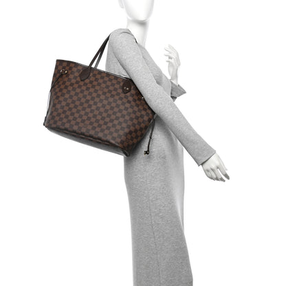 Louis Vuitton Damier Ebene Neo Neverfull MM Rose Ballerine 2 of 12