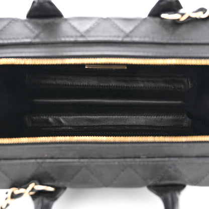 Chanel Calfskin Quilted Studded Square Vanity Case Black 5 of 10