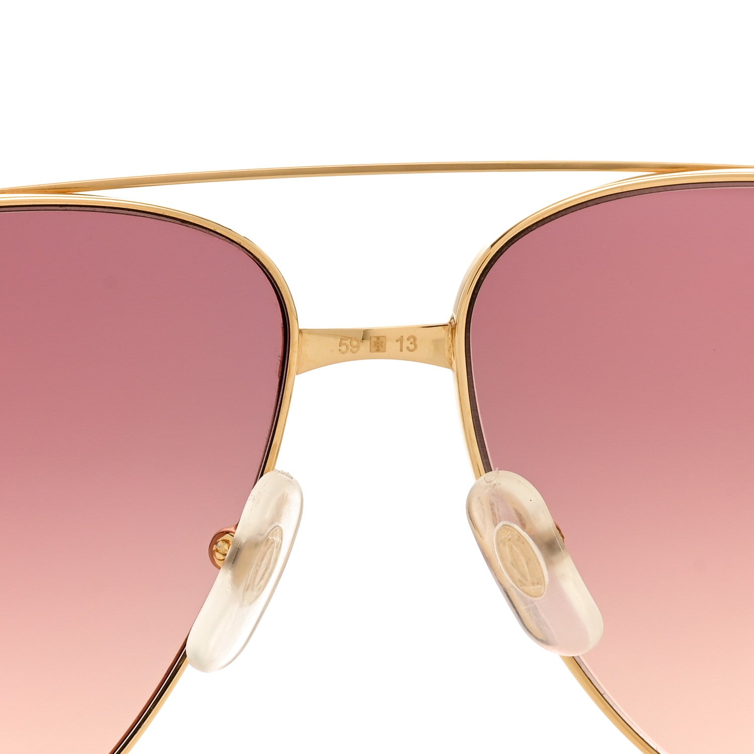 Cartier Santos Aviator Sunglasses CT0298S Gold 6 of 8