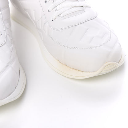 Fendi Nappa Macro FF Embossed Womens High Top Sneakers 39 White Ice 11 of 12