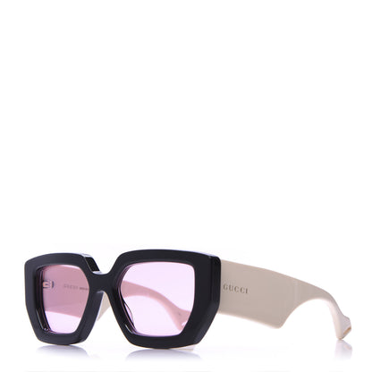Gucci Square Frame Sunglasses GG0630S Black Ivory 1 of 8