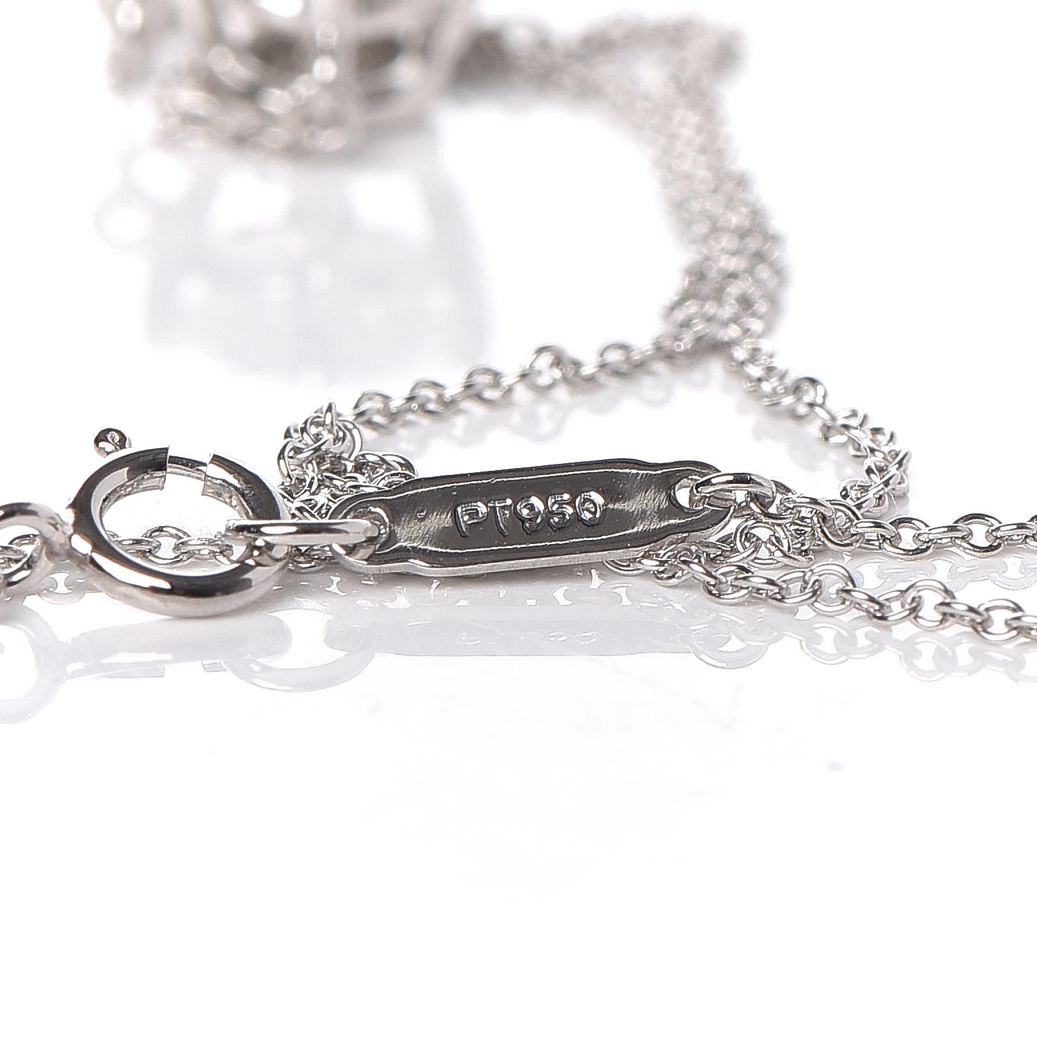 Tiffany Platinum Diamond 1.14ct Solitaire Pendant Necklace 7 of 10