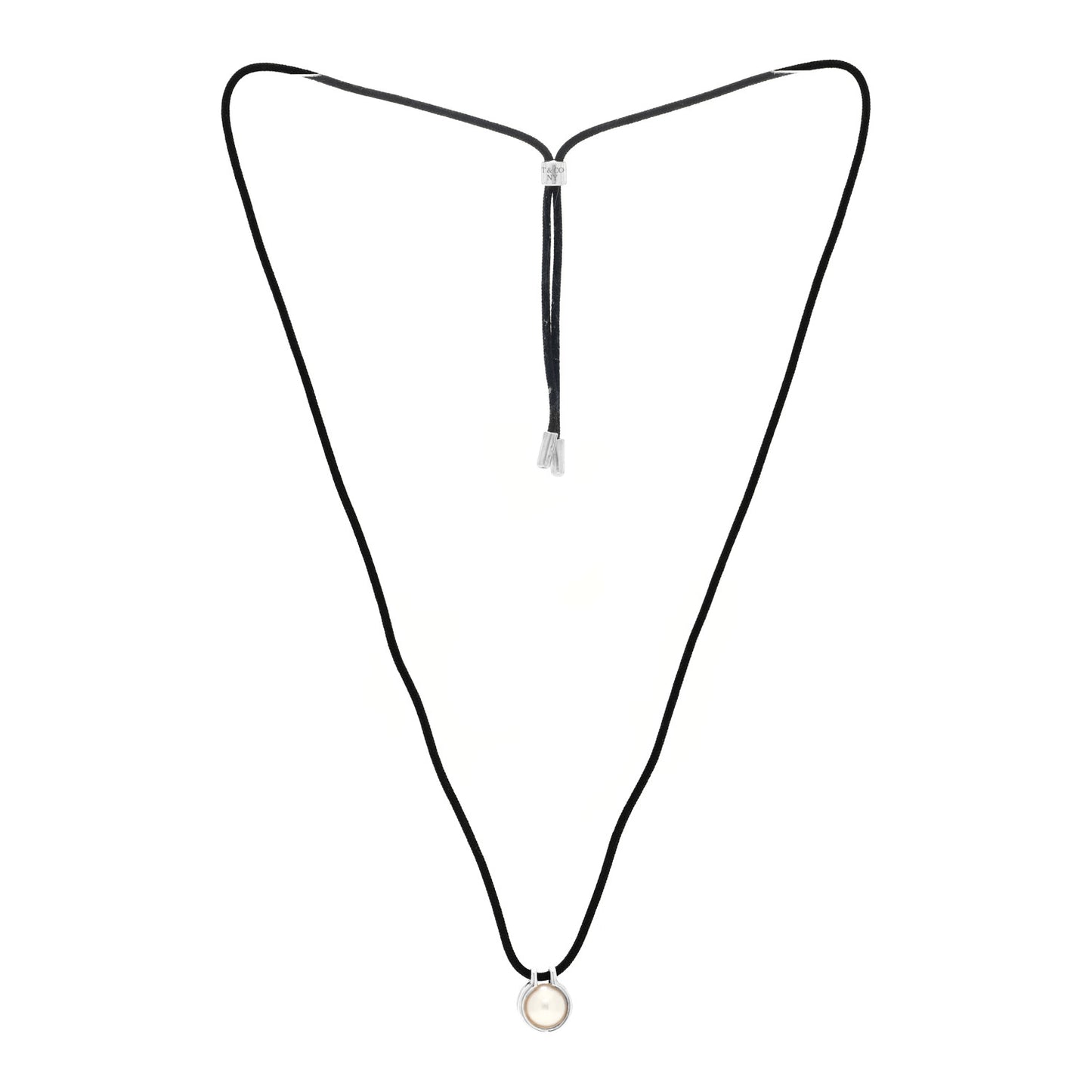 Sterling Silver Pearl HardWear Cord Necklace