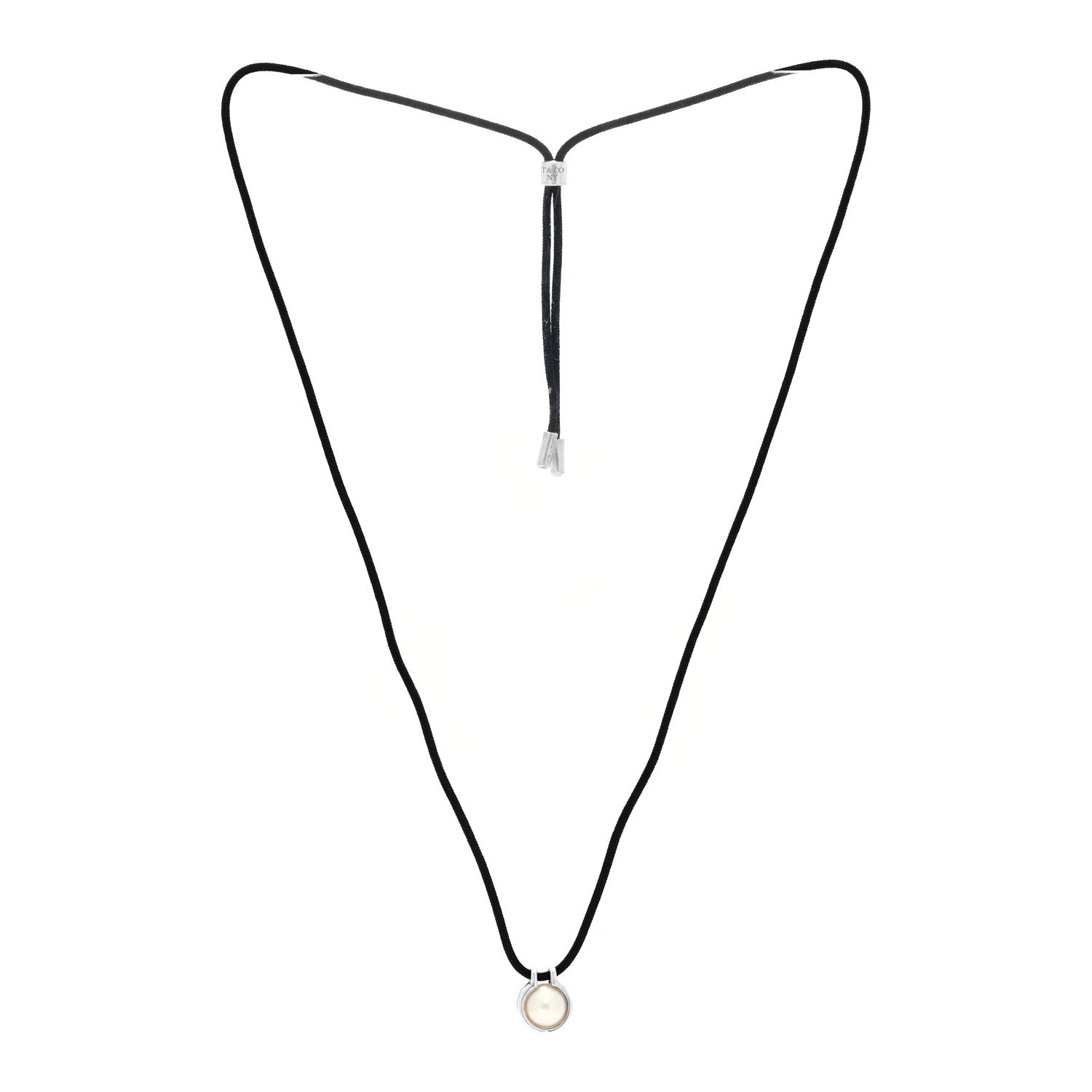 Tiffany Sterling Silver Pearl HardWear Cord Necklace 3 of 6