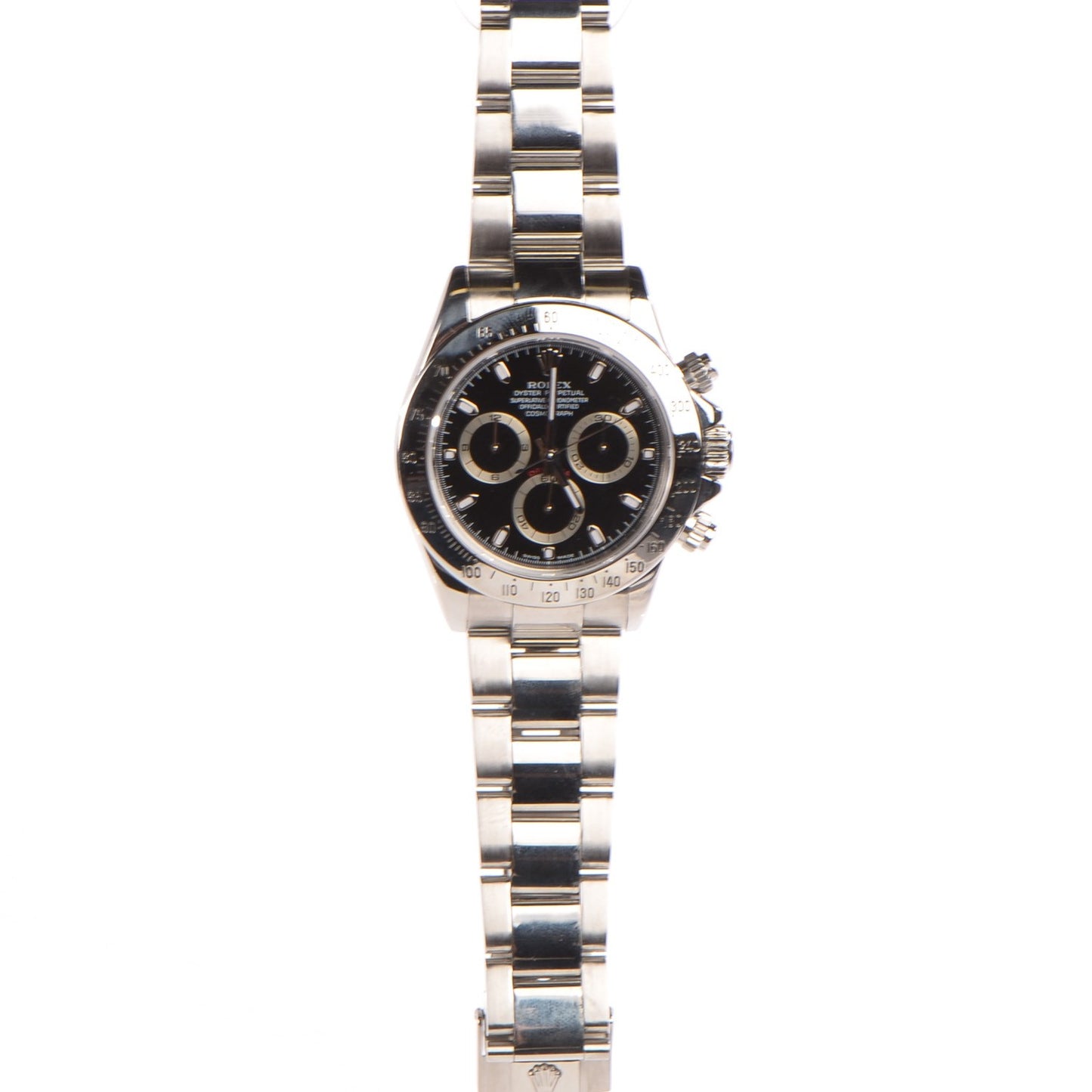 Stainless Steel 40mm Oyster Perpetual Daytona Cosmograph Watch Black 116520