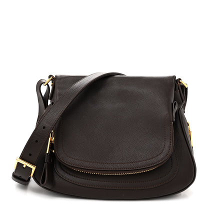 Tom Ford Grained Calfskin Medium Jennifer Crossbody Bag Brown 1 of 13