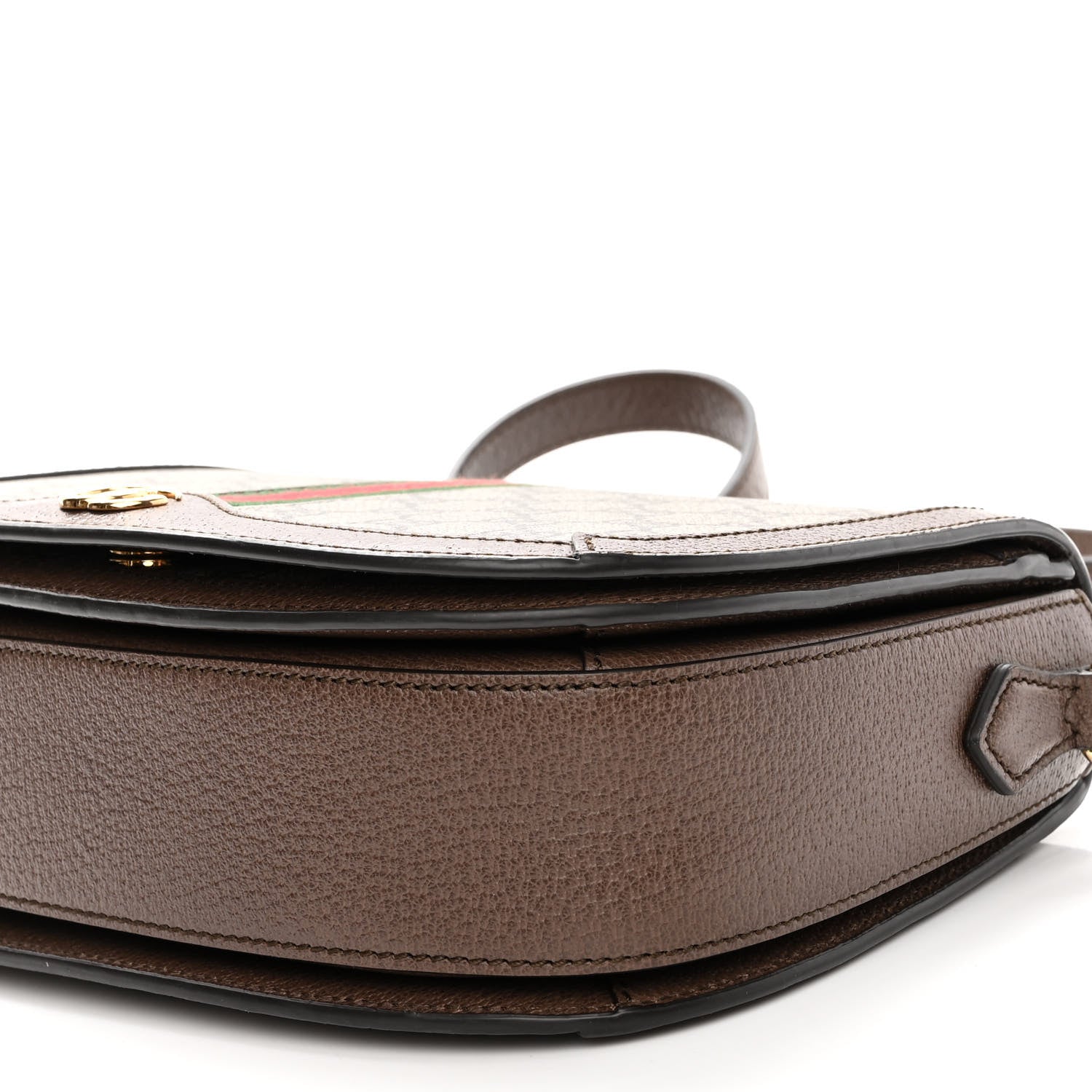 Gucci GG Supreme Monogram Web Small Ophidia Flap Messenger Bag Brown 10 of 10