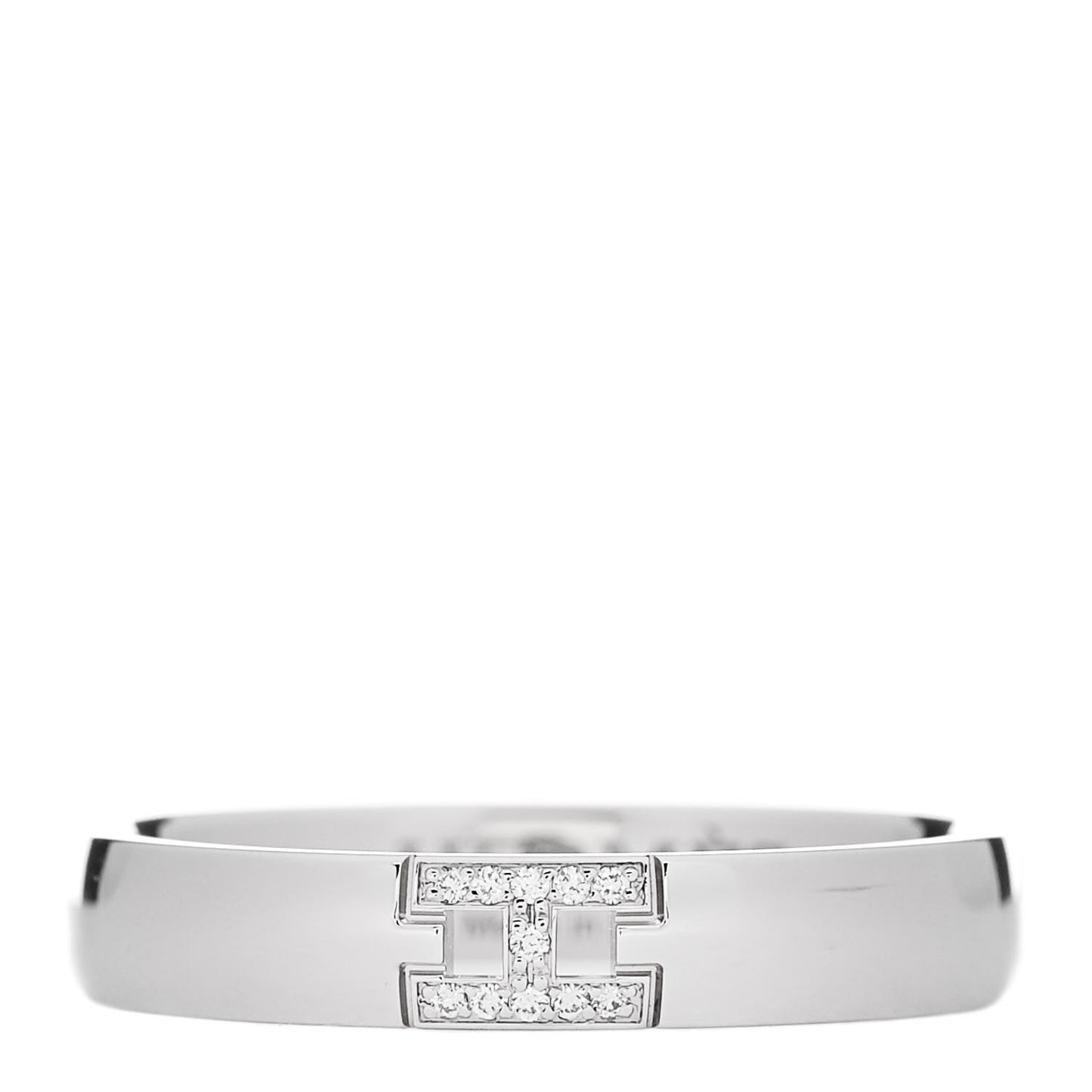 18K White Gold Diamond Ever Herakles Wedding Band Ring 55 7.25