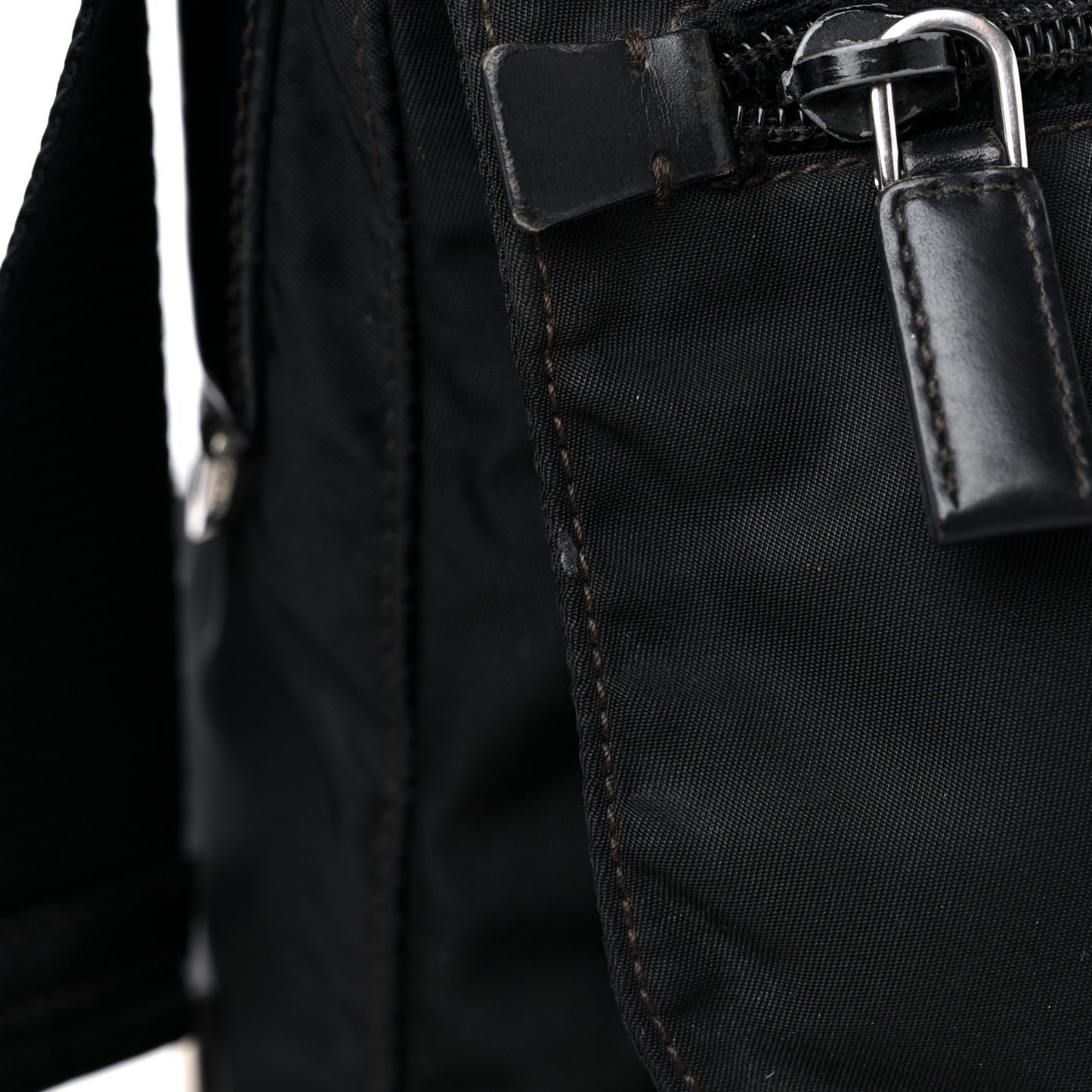 Tessuto Nylon Saffiano Small Vela Messenger Black