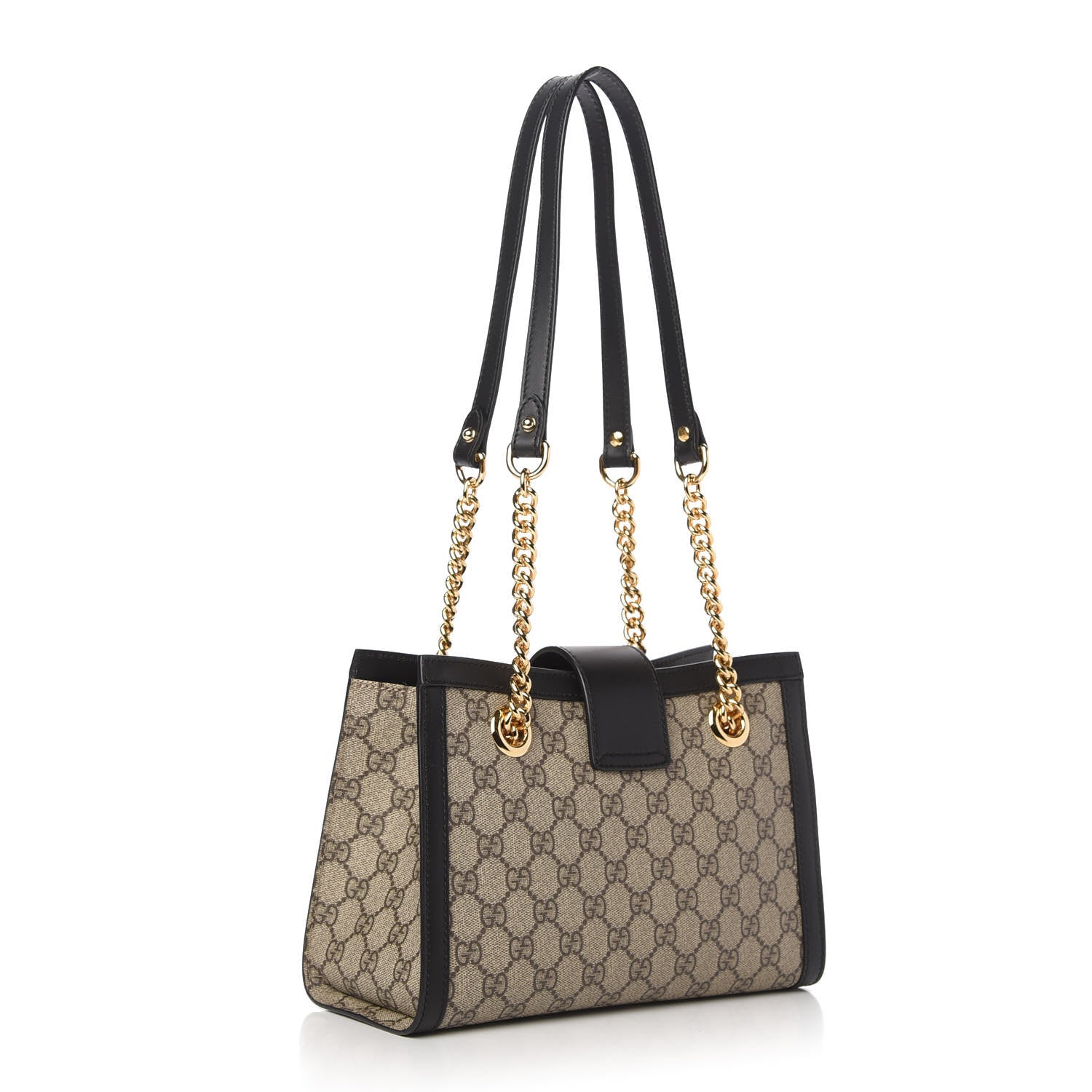 Gucci GG Supreme Monogram Small Padlock Tote Black 3 of 10