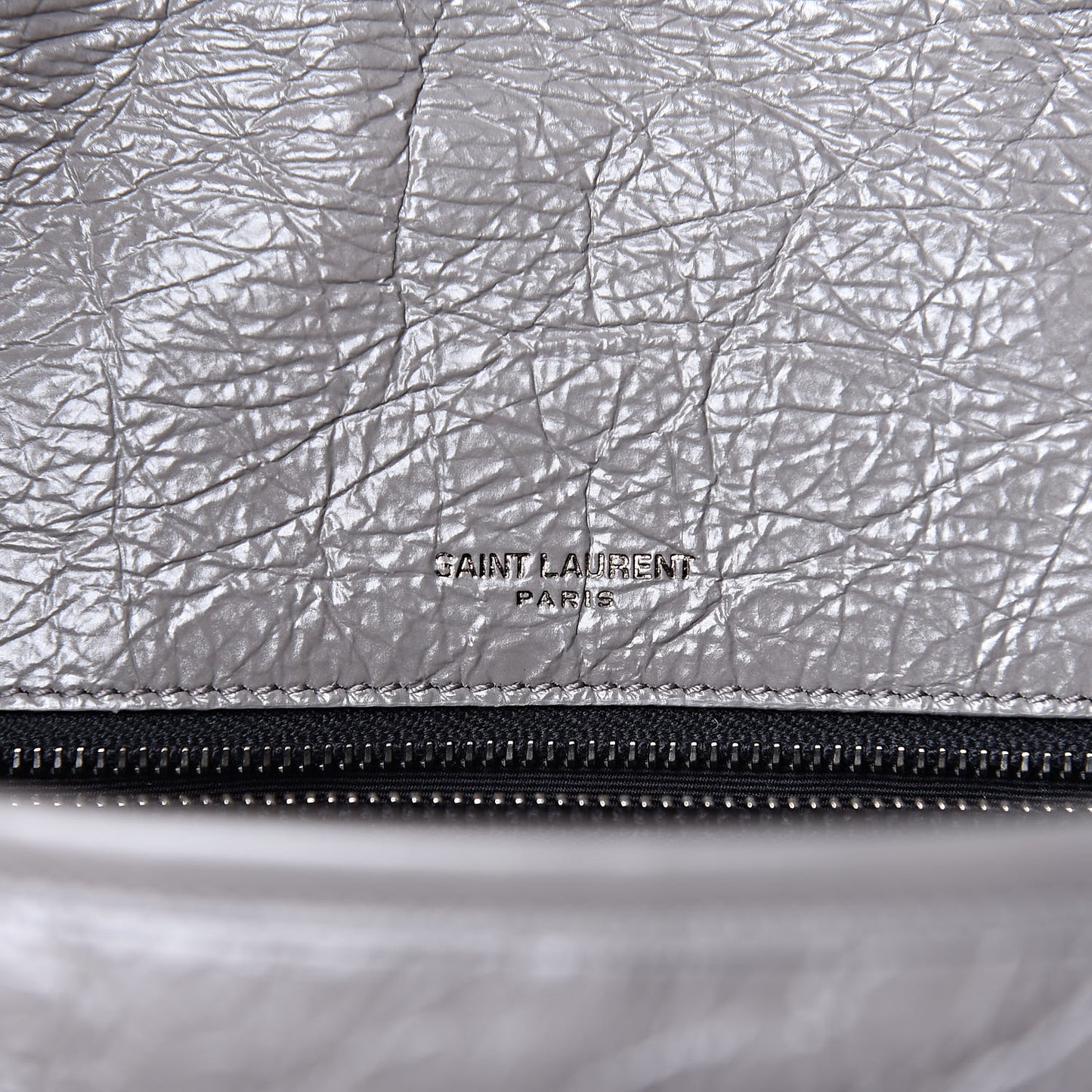 Crinkled Calfskin Matelasse Monogram Medium Niki Chain Satchel Fog