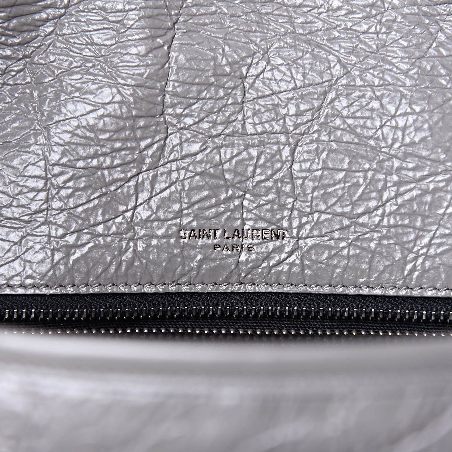 Saint Laurent Crinkled Calfskin Matelasse Monogram Medium Niki Chain Satchel Fog 6 of 11
