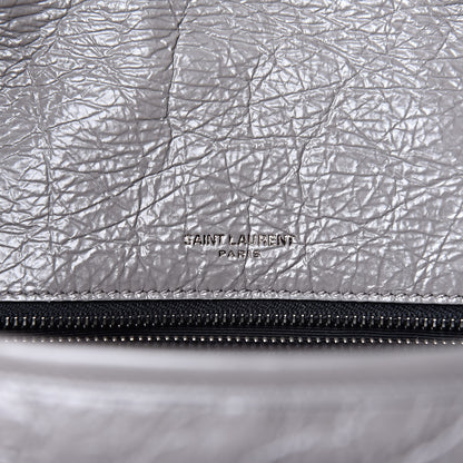 Saint Laurent Crinkled Calfskin Matelasse Monogram Medium Niki Chain Satchel Fog 6 of 11