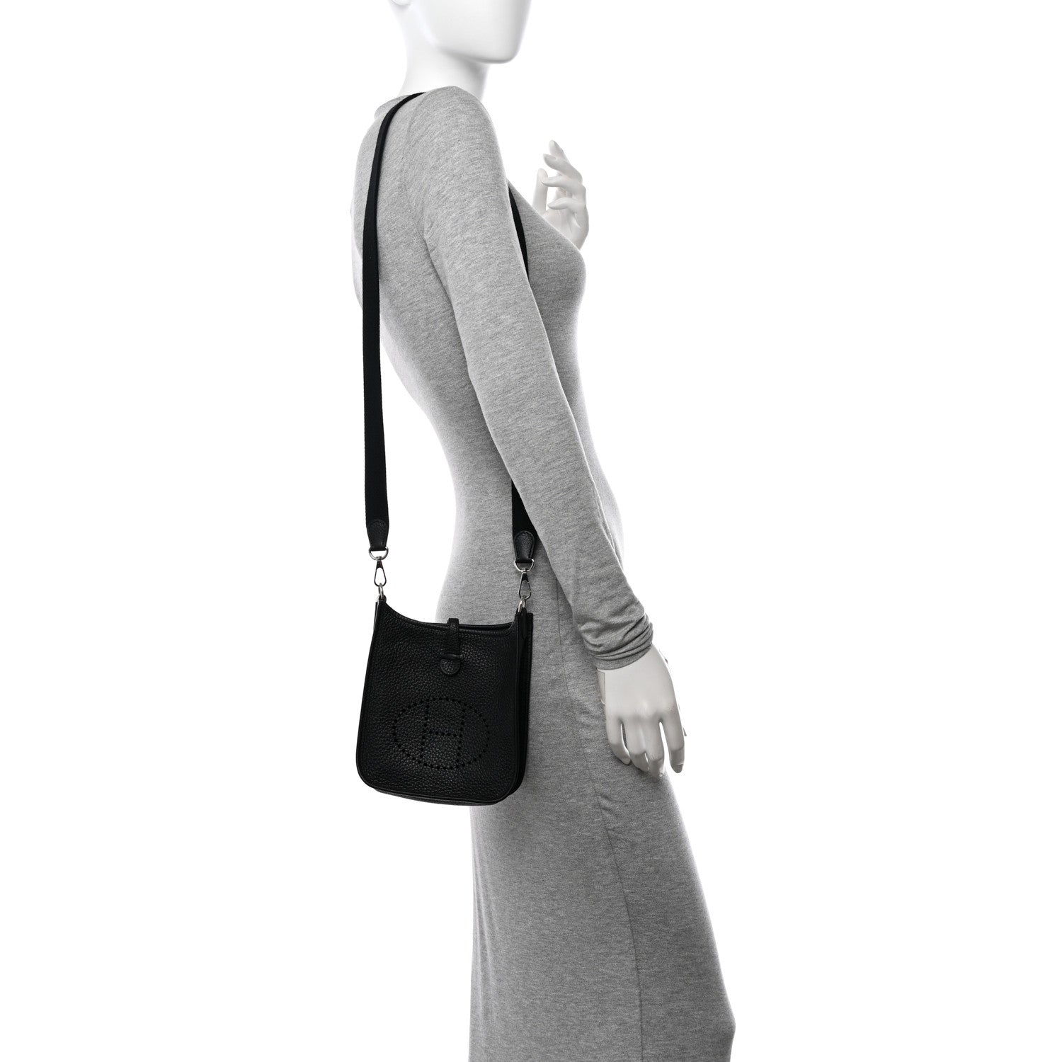 Hermes Taurillon Clemence Evelyne TPM Black 2 of 10