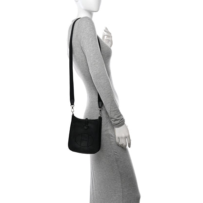 Hermes Taurillon Clemence Evelyne TPM Black 2 of 10